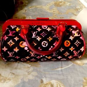 Louis Vuitton Papillion Aquarelle with exotic leather trimmed handles